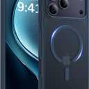 Magnetic for iPhone 17 Pro Case, [Anti-Slip] [Military-Grade Drop Protection] [Camera Protection] Skin-Friendly Slim Matte Shockproof Protective for iPhone 17 Pro Phone Case, Midnight Blue