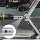 Stainless Steel Trailer Jack Drill Adapter, Top Wind Trailer Jack Crank Handle Cordless Drill Adapters with a 1/2 Inch Socket Adapter Bit, Compatible with 1 Inch Jacks Drive Shaft
