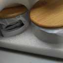 Glass Jars with Bamboo Lids (16oz in 9 Pack), Food Jars and Canisters Sets with lids, Food Storage Jars with Airtight Lids, Glass Pantry Jars