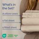 King Size 4 Piece Sheet Set - Comfy Breathable & Cooling Sheets - Wheat