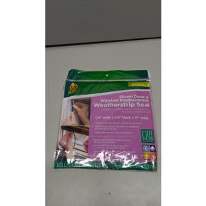 Duck Brand Storm Door & Window Replacement Weatherstrip Seal, Gray, .25" x .25" x 17' (287102)