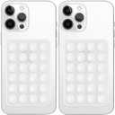 Galundge 2 Pack Silicone Suction Phone Case Mount, Non Slip Sticky Grip for Cellphone, Silicon Adhesive Suction Cup Mount, Strong Grip Holder for Selfies and Videos (Translucent)