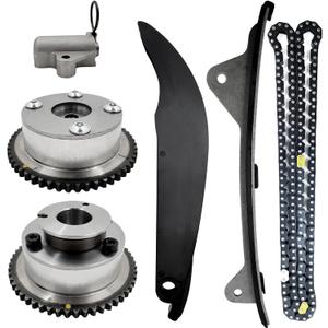 24321-2E010 24350-2E011 Timing Chain Kit with 2PCS Intake & Exhaust VVT Gear Sprocket Compatible With Hyundai Elantra Kia Soul Kona Forte Tucson Sportage 2.0L 2015-2020 Replaces# 24370-2E010