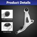 Front Suspension Lower Control Arm with Ball Joint Bushings Assembly Replacement for Nissan Pathfinder 2013-2020 Infiniti QX60 2014-2022 Infiniti JX35 2013-545013JA0A 545013JA0C