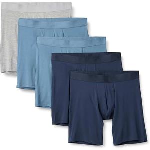Amazon Essentials Men's Super Soft Modal Boxer Briefs, Pack of 5, Size L