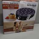 24PCS Mini Pancake Maker Machine, Nonstick Electric Dutch Pancakes Griddle, Adjustable Heat Multi-Use Poffertjes Pan, Simple & Easy Baker for Home and Restaurants, Perfect for Breakfast & Desserts
