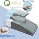 Knee Extender Elevation Pillow for After Surgery Recovery, Memory Foam Leg Pillow for Knee Replacement Surgery, Height Adjustable Cushion for Lower Back Hip Ankle Sciatica Pain Relief