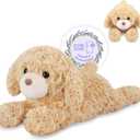 Heatable & Coolable Lying Golden Retriever Stuffed Animals, Microwavable Stuffed Animal Heating Pad for Period Cramps, Lavender Scented Dog Plush for Stress Relief, Cute Puppy Gifts for Kid