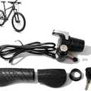 Changor 36V Electric Bike Throttle Grip, Full Throttle, Electric Bicycle Scooter Handlebar with LCD Display and Key Lock, for Bike Scooter Balance Car