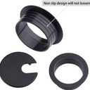 2 x 15 Pack 1.5 Inch Desk Cable Hole Cover Grommet - Plastic Wire Cord, Black