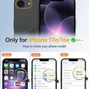 FNTCASE for iPhone 17e Case: iPhone 16e Phone Case [Compatible with Magsafe] Translucent Matte Cases with [Screen Protector] Military Grade Shockproof Protective Phone Cover - Black