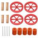 Ender 3 Springs Upgrade Kit,4Pcs Metal Leveling Nuts+ 4Pcs Hot Bed Springs +5Pcs Silicone Solid Bed Mounts for Ender 3/V2/Pro/Ender 3 S1/Pro/Plus/Ender 3 Neo/V2/Max Neo.