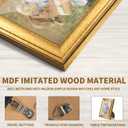 SYNTRIFIC 6PC 5x7in Gold Frames, Vintage Gold Picture Frames for Wall Mounting and Tabletop Display