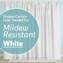 BigFoot Shower Curtain 72 x 84 PEVA Premium Shower Curtain with Rustproof Metal Grommet and 3 Magnetic Weights Odor Free and Compatible with Standard Showers, White