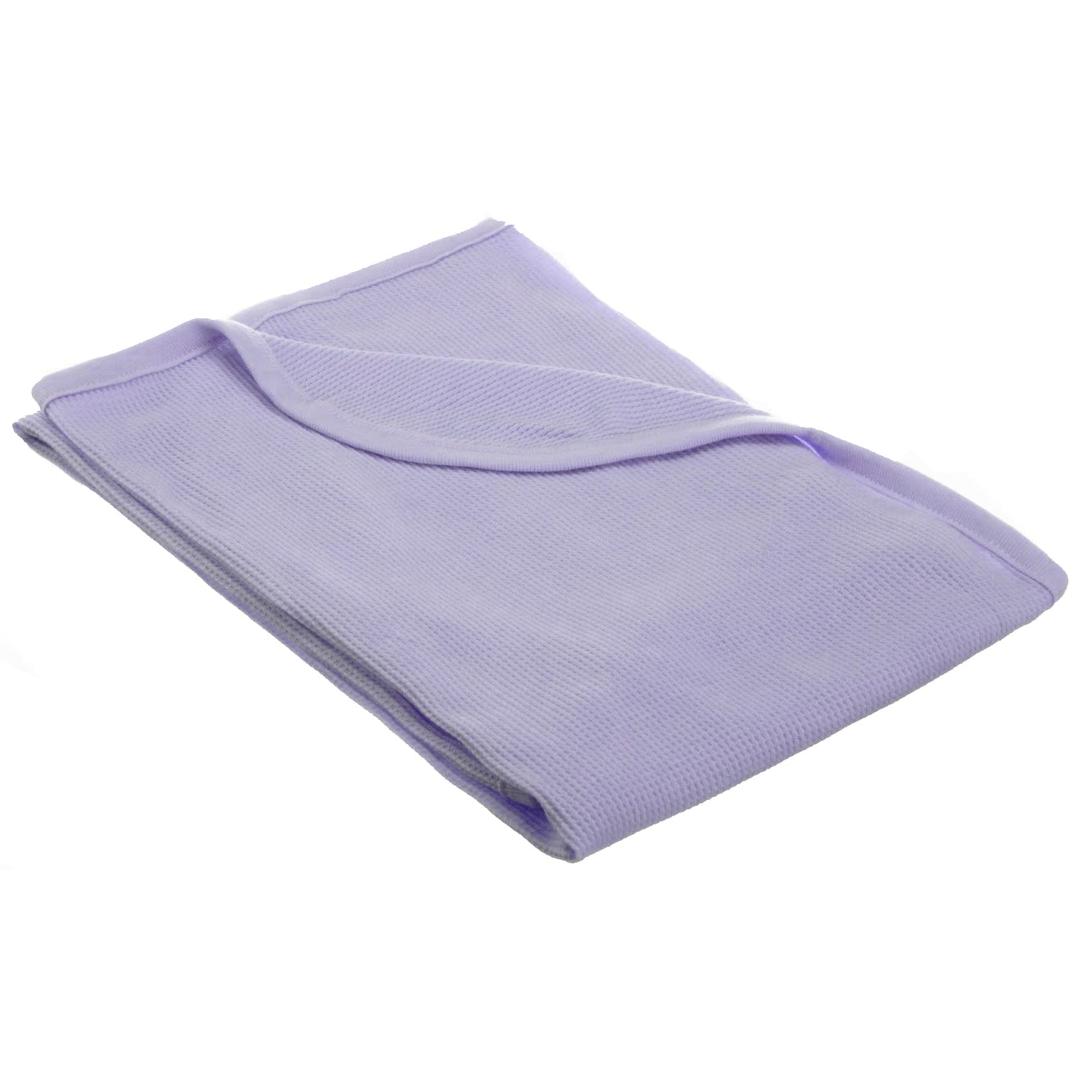 American Baby Company 100% Cotton Thermal Waffle Swaddle Blanket (30" x 40"), Soft, Breathable & Stretchy, Lavender, for Boys and Girls, Perfect for Swaddling, Travel and Gifting