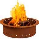 Iron Forge Tools Smokeless Outdoor Fire Pit Ring Insert 36 Inch Round
