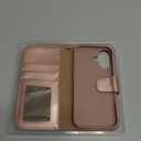 Arae Compatible with iPhone 17 Case Wallet with Card Holder, Wristlet Strap Wallet Flip Cover for iPhone 17 6.3 inch Men/Women, RFID Blocking, Kickstand, Rose Gold