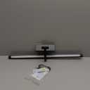 Picture Light Battery Operated with Remote, 3CCT Dimmable Picture Light for Paintings, Black Rechargeable 24 inch Battery Operated Wall Sconce for Art Lighting Gallery Portrait Artwork