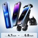 Lamicall Bike Phone Holder, Motorcycle Mount - Motorcycle Phone Holder, Handlebar Cell Phone Clamp, E-Bike Scooter Phone Clip for 4.7-6.8" Smartphones, iPhone 17 Air Pro Max, 16 15 Plus Mothers Day