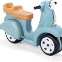 Step2 Ride Along Scooter Kids Push Car, Foot Powered Ride On Toy, Practice Balance with 4 Wheels, Made of Durable Plastic, Max Weight 40 lbs., For Toddlers 1.5-4 Years Old, Aqua (Child)