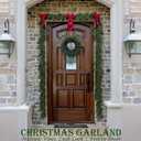 9 Feet Christmas Garland - Christmas Decorations - Carolina Pine Garland for Table, Fireplace, Mantle, Wall, Indoor Outdoor - Green Garland for Christmas Decorations - Free LED String Lights