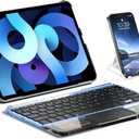 Ultra-Slim Bluetooth Keyboard with Touchpad, Wireless RGB Backlit, Portable Rechargeable Keyboard for iPad, Tablet, Laptop, Windows, Android, macOS Devices