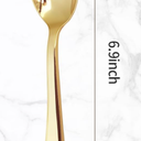 BESTVIP Gold Plastic Silverware, Disposable Utensils, Heavy Duty Cutlery 15 Spoons for Party, Christmas, Wedding, Catering and Daily Use