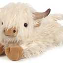 Highland Cow Stuffed Animals, Microwavable Stuffed Animal Adorable Fluffy Highland Cow Plush for Warmth Comfort, Heatable Coolable Lavender Scent Toy, Cute Soft Plushies Gift for Kid Boy Girl & Adult