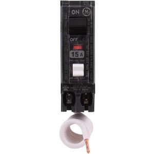 ABB Q-Line THQL1115AFP2 15A Single Pole AFCI Circuit Breaker  10kAIC, 120/240V  1-Pole Arc Fault Circuit Interrupter  Quick-Make/Quick-Break Mechanisms  Plug-in Mount Type
