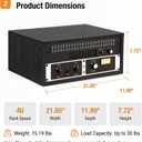 AceOrbit 4U Desktop Studio Rack Cabinet for 19 Inch Pro Audio Gear, Black