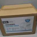 8" White Dryer Vent Cover - 304 Stainless Steel Wall Cap, Screen and Damper