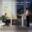 Huuger Electric Standing Desk with Power Outlets and USB-C Port, 55 X 24 Inch Height Adjustable Desk, Sit Stand Desk for Home Office, Computer & Gaming Desk with 4 Presets, Stable Steel Frame, Marple