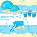 148 Pcs Beach Party Decorations Supplies, Birthday Tableware Set, Serves 24