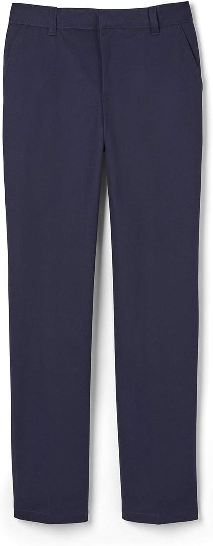 French Toast Boys' Adjustable Waist Relaxed Fit Pant (Standard & Husky), Navy, 18 Husky