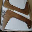 Solid Wooden Modern Triangle Coffee Table: Unique Funky Coffee Tables for Living Room, Oval Mid-Century Irregular Abstract Tea Tables for Patio Office Balcony Bedroom (Walnut, 33" L x 22" W x 16" H)