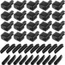 Cobee 20 Sets Metal #5 Zipper Stopper Repair Kit, Bottom Replacement, Zipper Slider Latch Parts for Jackets Coats DIY Sewing