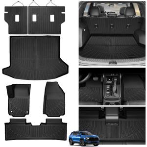 Powerty Floor Mats for 2025 2026 Chevrolet Chevy Equinox (Non EV) / GMC Terrain Car Mat, All Weather TPE Custom Cargo Liner Seat Back Cover Protectors Accessories (Floor Mats+Backrest Mat+Trunk Mat)