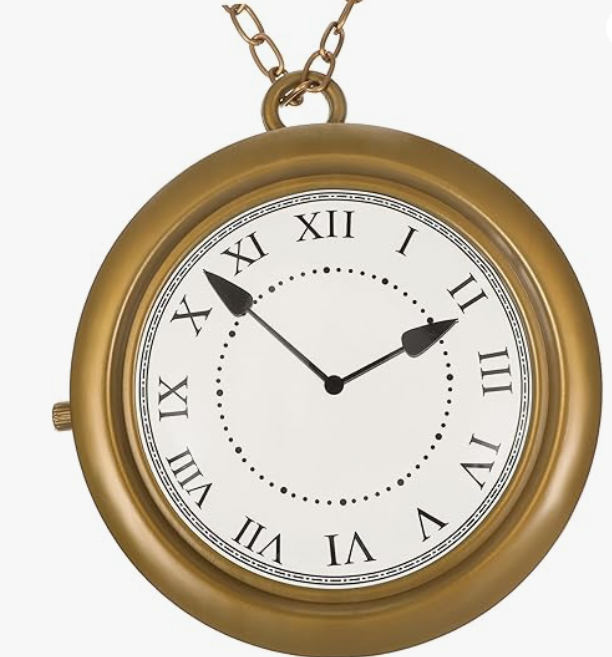 Gold Decorative Clock Necklace Unique Toy Clock Pendant for Halloween Parties Cosplay Events and Daily Wear Friends and Loved Ones