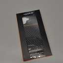 TENDLIN Compatible with iPhone 17 Case Wood Grain with Carbon Fiber Texture Design Leather Hybrid Slim Case (Black)