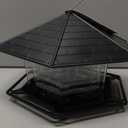 Jealoeur Bird Feeders for Outdoors Hanging Bird Feeder Wild Birds Seed, Black