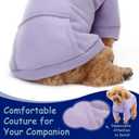 Winter Dog Hoodie with Pockets - Solid Color Polycotton Sweatshirt for Small, Medium, and Large Dogs - Soft, Warm, Cozy Pet Clothing for Cold Weather - Ideal for Outdoor Walks.Purple-XL