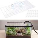 Sieral Clear Aquarium Polycarbonate Canopy Set with 30 Cover Clips 28.61 x 10.98 x 0.12 Inches for 20/29/37 Gallon Without Center Brace Aquariums Cover Anti-Jump Net Canopy