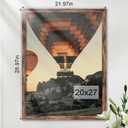 20x27 Picture Frame, Classic Brown 20 x 27 Poster Frame for Horizontal or Vertical Wall Mounting, 1 Pack