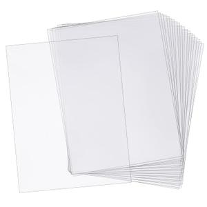 AHANDMAKER 20 Pcs Clear PVC Flexible Plastic Board Sheet, 8.25 x 11.75 inch Clear Plastic Sheet with Protective Paper for Craft, DIY Models, Stencils, Picture Frames, Display Projects