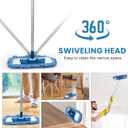 MAVRIZ Dust Mop for Hardwood Floor Washable Wet and Dry Mop with 58" Long Handle, 360 Rotating Microfiber Mop for Wood, Laminate, Tile Floor