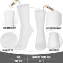 Womens Scrunch Crew Socks: Retro Solid Slouch Mid Calf Socks - Cotton Casual Athletic Socks 6-11