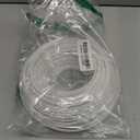 Cat8 Flat Ethernet Cable 100 FT Indoor & Outdoor, Invisable Ultra-Thin Ethernet Cable High Speed 40Gbps 2000Mhz, Flexible Shielded Internet Cable, Cat 8 SFTP Network Cable for Home/Office, White