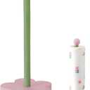 Paper Towel Holder Countertop, Cute Decorative Wooden Standing Paper Towel Roll Holder for Kitchen Bathroom, Bars & Dining Tables (Pink Round Ball)