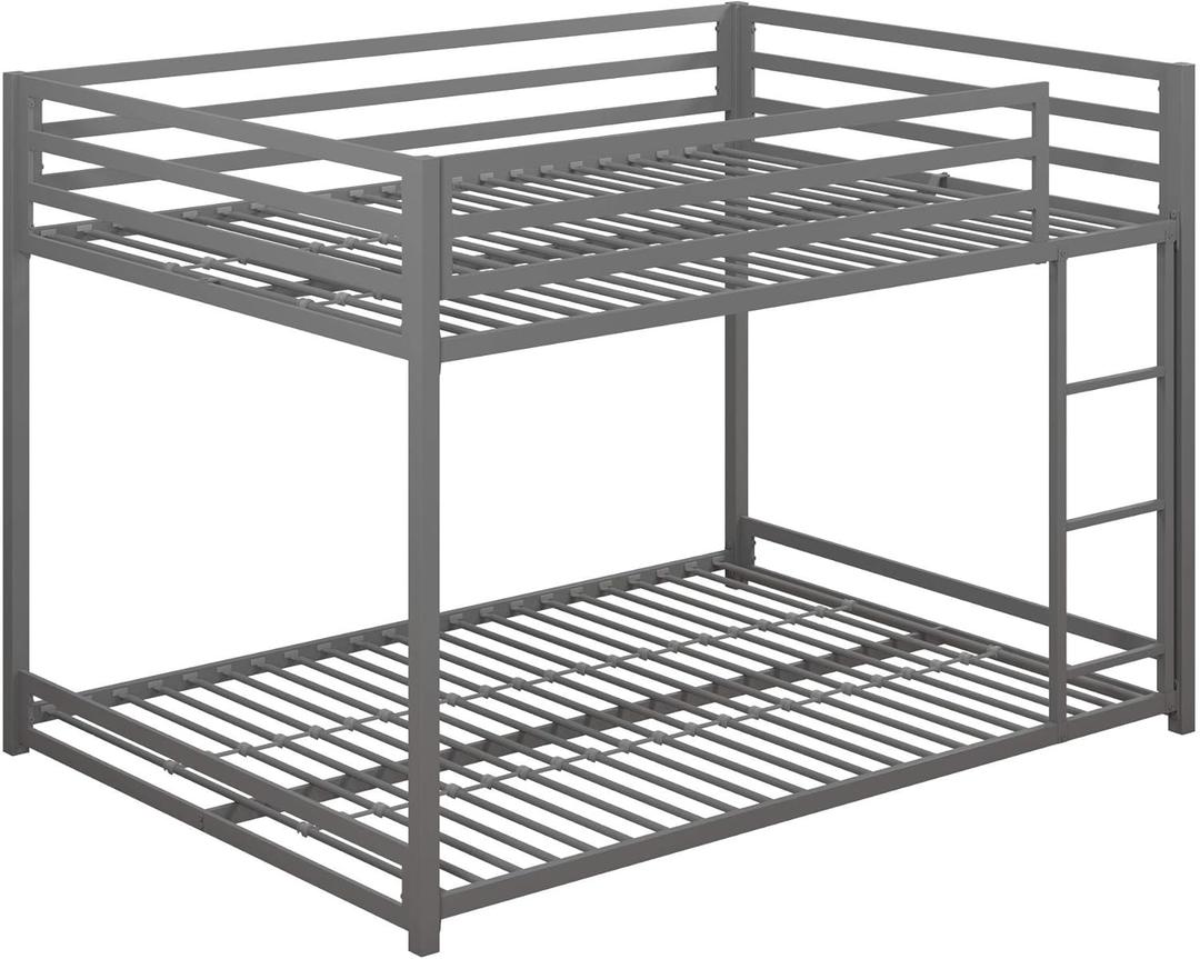 DHP Miles Metal Full/Full Bunk Bed, Silver