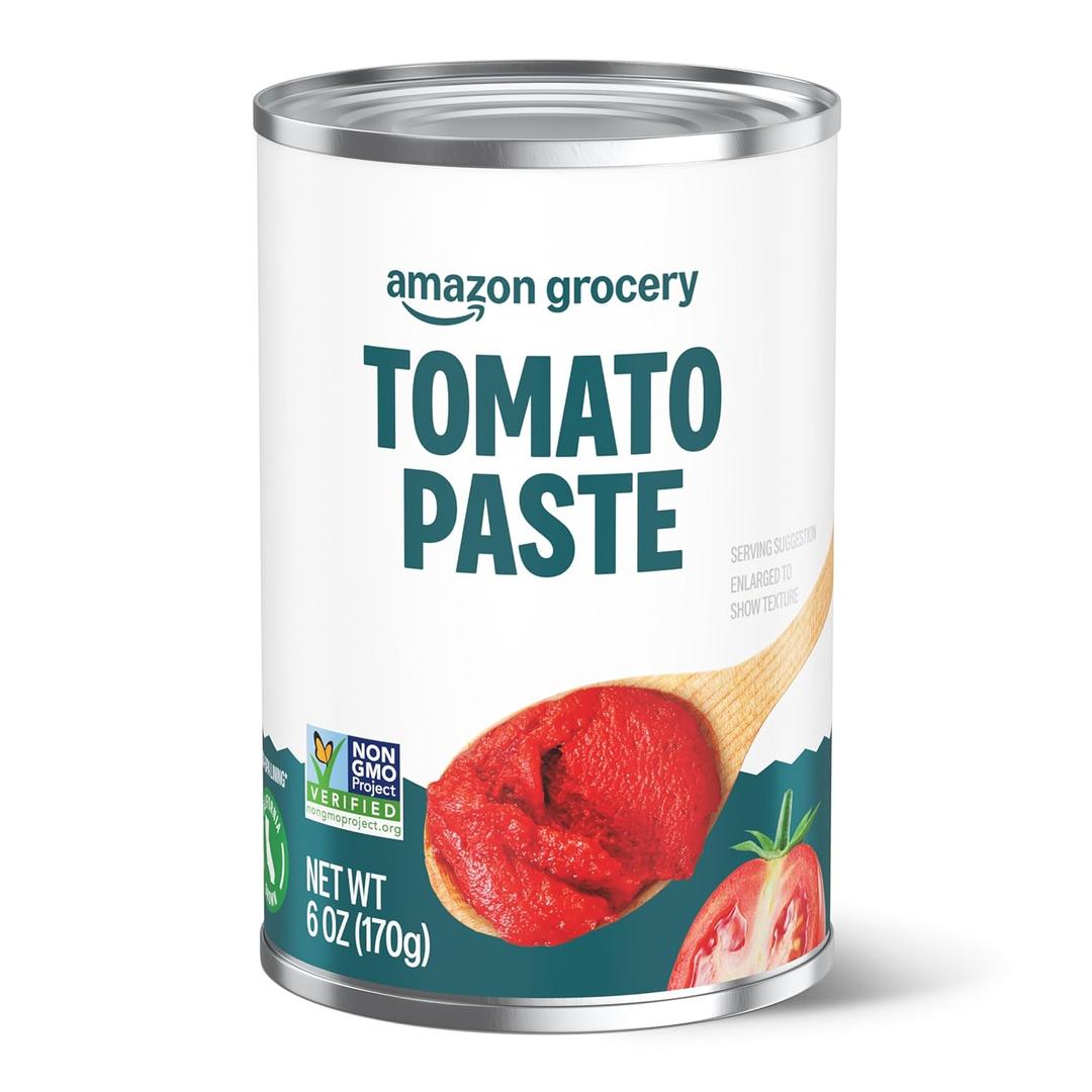 Amazon Grocery, Tomato Paste, 6 Oz (Previously Amazon Fresh, Packaging May Vary) (EXP 09/01/28)